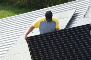 Solar panel installation project